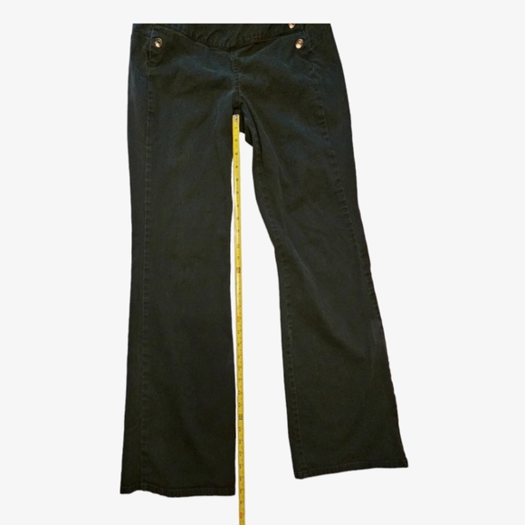 Express Jeans Vintage 90s Women's 5/6 Washed Black Sailor Snap Front Flare - Picture 6 of 13